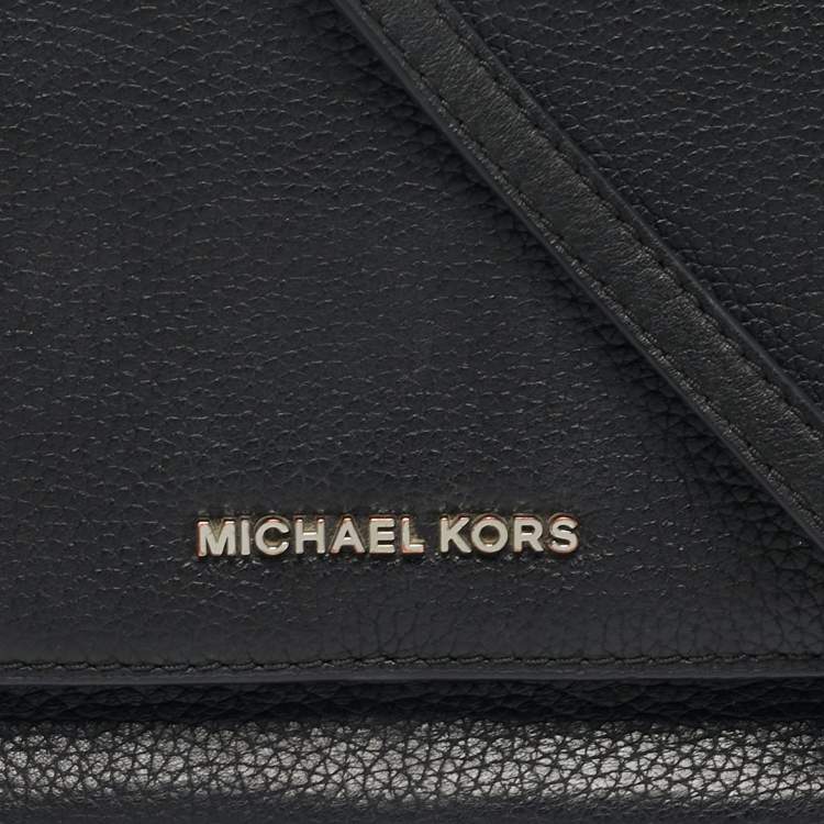 Pre Owned Michael Kors Bedford Legacy Flap Black Leather Crossbody Bag