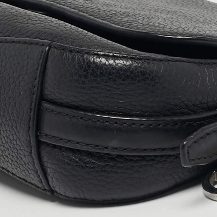 Pre Owned Michael Kors Bedford Legacy Flap Black Leather Crossbody Bag