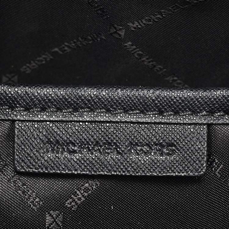 Pre Owned Michael Kors Jet Set Black Saffiano Leather Crossbody Bag