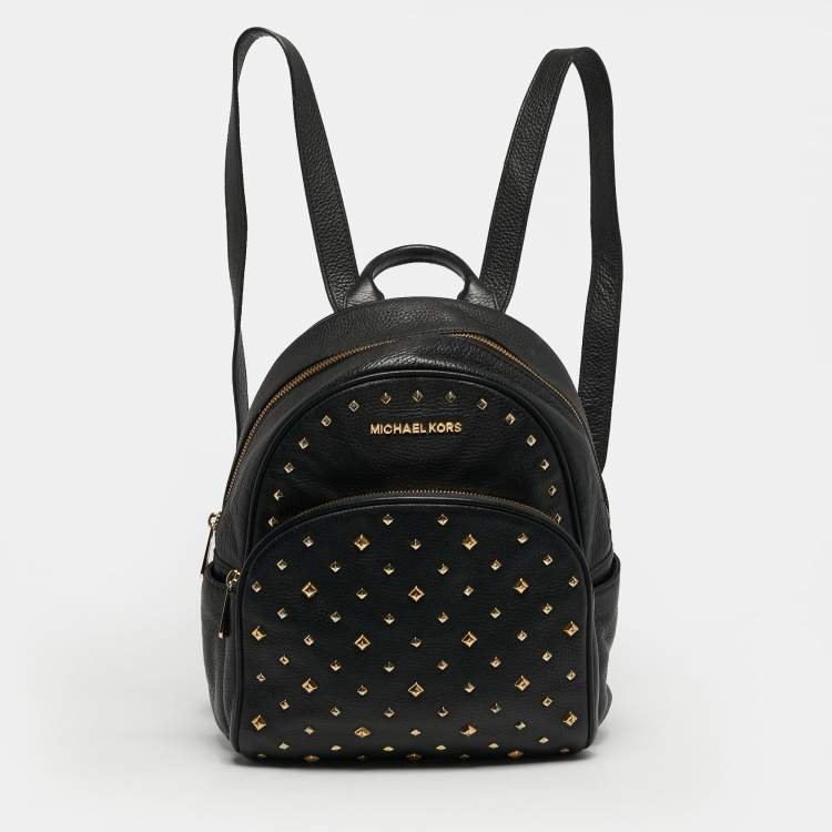 مملوكة مسبقًا Michael Kors Studded Abbey Black Leather Backpack