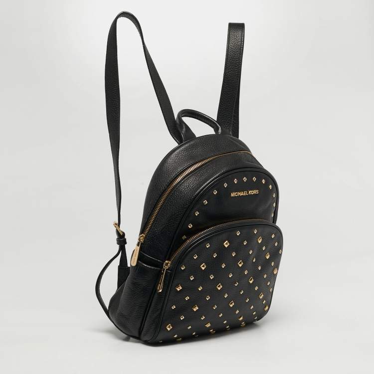 مملوكة مسبقًا Michael Kors Studded Abbey Black Leather Backpack