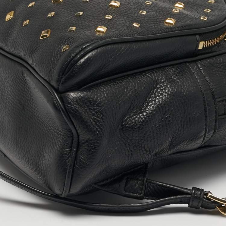 مملوكة مسبقًا Michael Kors Studded Abbey Black Leather Backpack