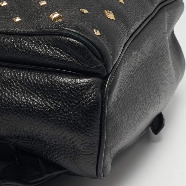 مملوكة مسبقًا Michael Kors Studded Abbey Black Leather Backpack