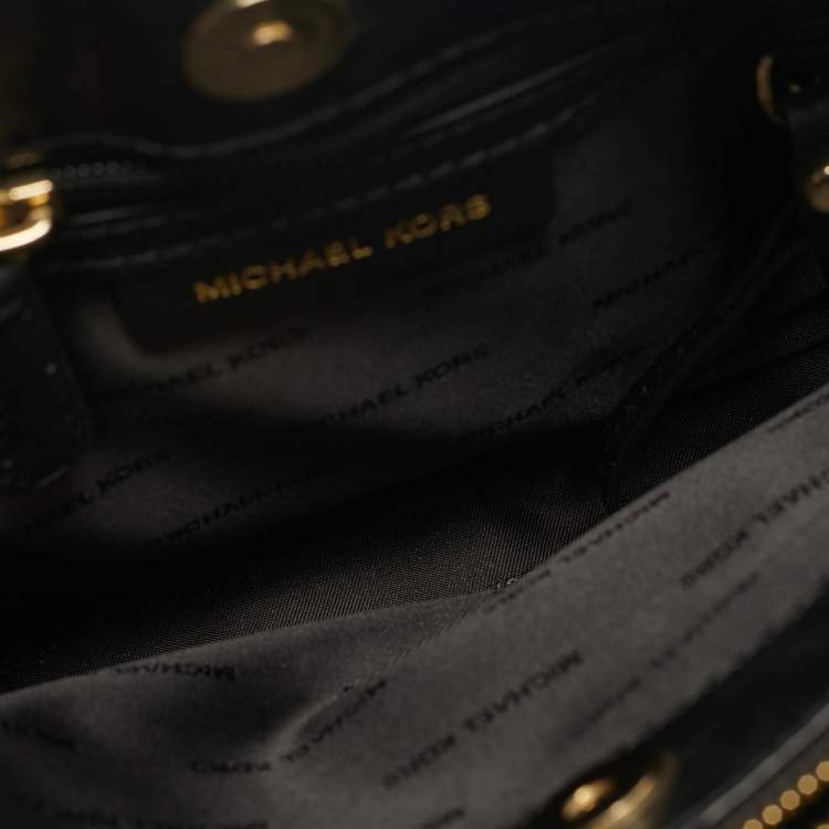 Pre Owned Michael Kors Savannah Black Leather Satchel
