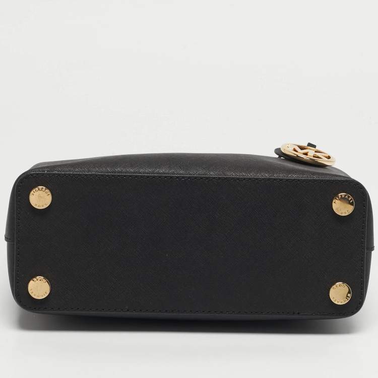 Pre Owned Michael Kors Savannah Black Leather Satchel