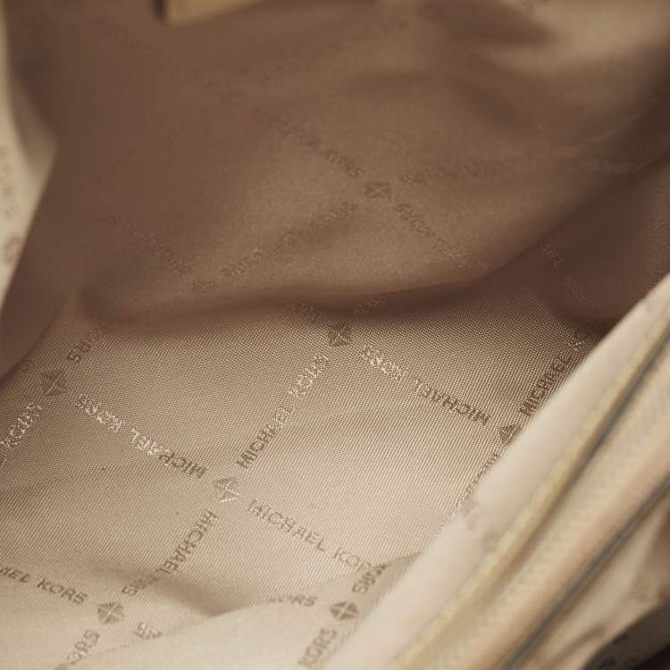 مملوكة مسبقًا Michael Kors Cynthia Small Beige Leather Tote