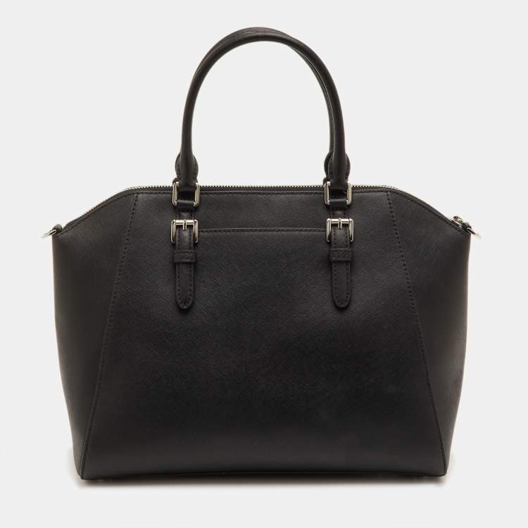 Pre Owned Michael Kors Ciara Black Leather Satchel