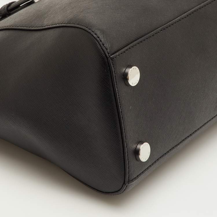 Pre Owned Michael Kors Ciara Black Leather Satchel