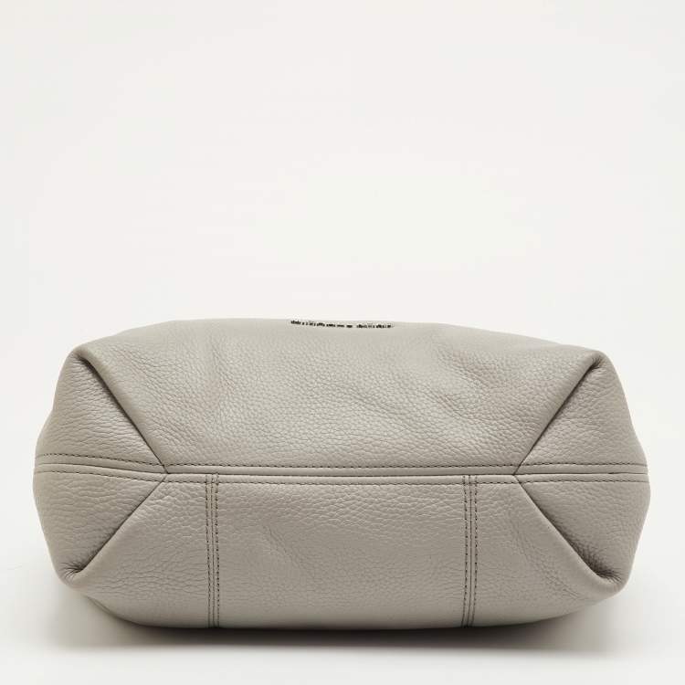 Pre Owned Michael Kors Jet Set Grey Leather Shoulder Bag