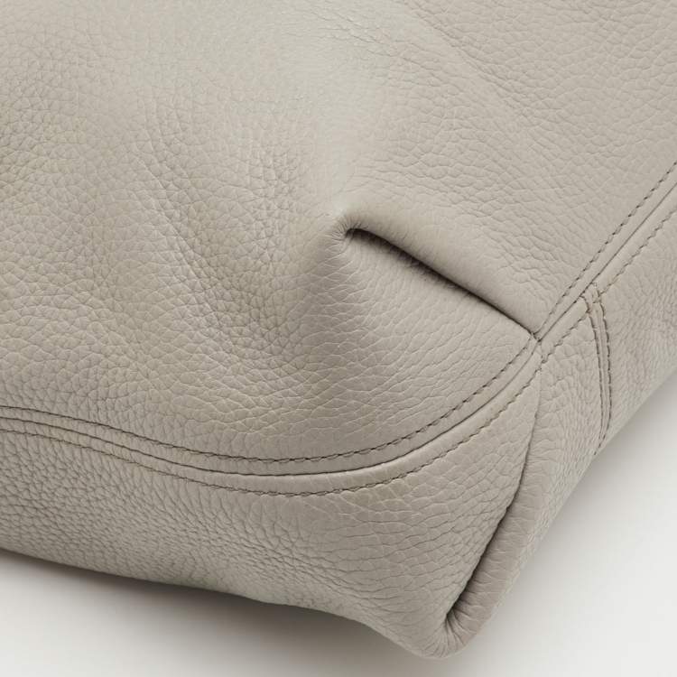 Pre Owned Michael Kors Jet Set Grey Leather Shoulder Bag