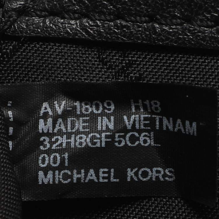 Pre Owned Michael Kors Padlock Black Leather Chain Shoulder Bag