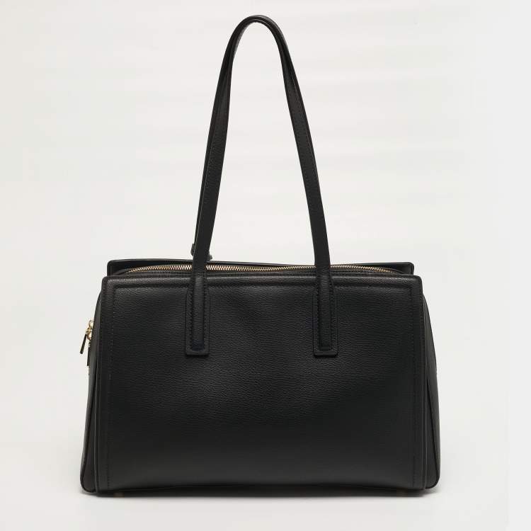 Pre Owned Michael Kors Laila Medium Black Leather Tote