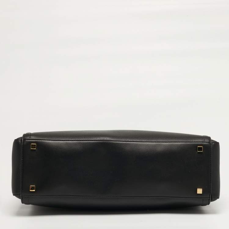 Pre Owned Michael Kors Laila Medium Black Leather Tote