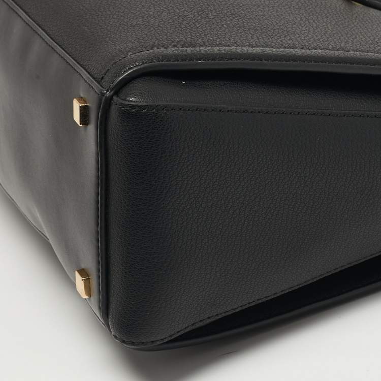 Pre Owned Michael Kors Laila Medium Black Leather Tote