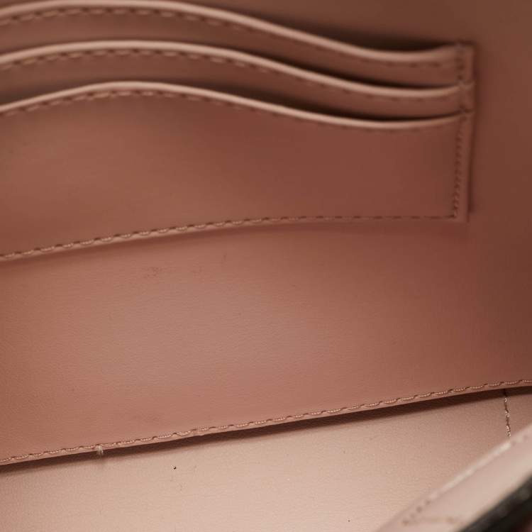 Pre Owned Michael Kors Mercer Mini Light Pink/Beige Signature Coated Canvas and Leather Tote