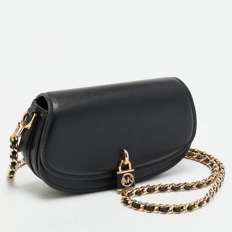 Pre Owned Michael Kors Mila Black Leather Shoulder Bag