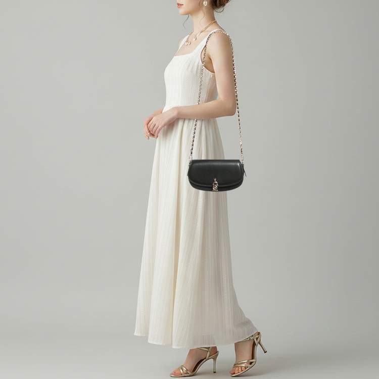 Pre Owned Michael Kors Mila Black Leather Shoulder Bag