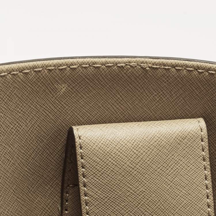 Pre Owned Michael Kors Hamilton North South Large Beige Leather Tote