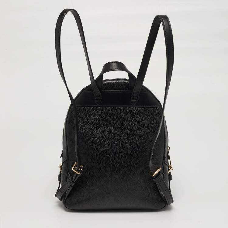 Pre Owned Michael Kors Jaycee Medium Black Leather Backpack