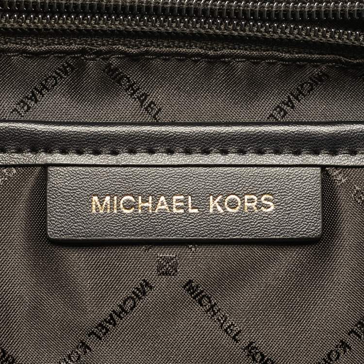 Pre Owned Michael Kors Jaycee Medium Black Leather Backpack