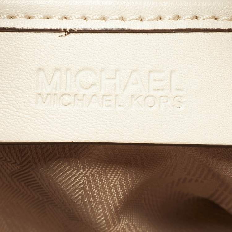Pre Owned Michael Kors Matilda Ivory Leather Shoulder Bag