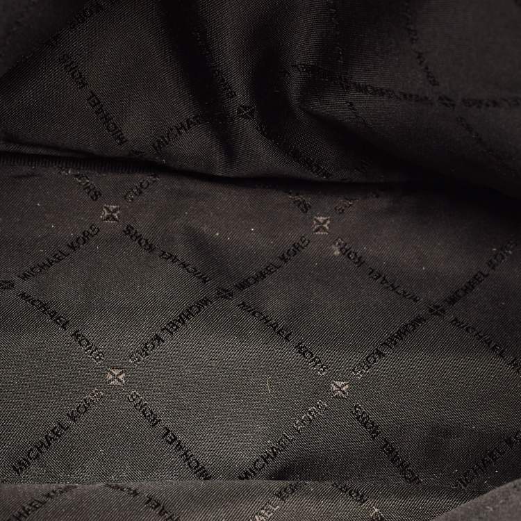 Pre Owned Michael Kors Abbey Small Black/White Canvas Graffiti Backpack