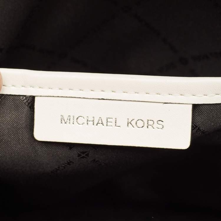 Pre Owned Michael Kors Abbey Small Black/White Canvas Graffiti Backpack