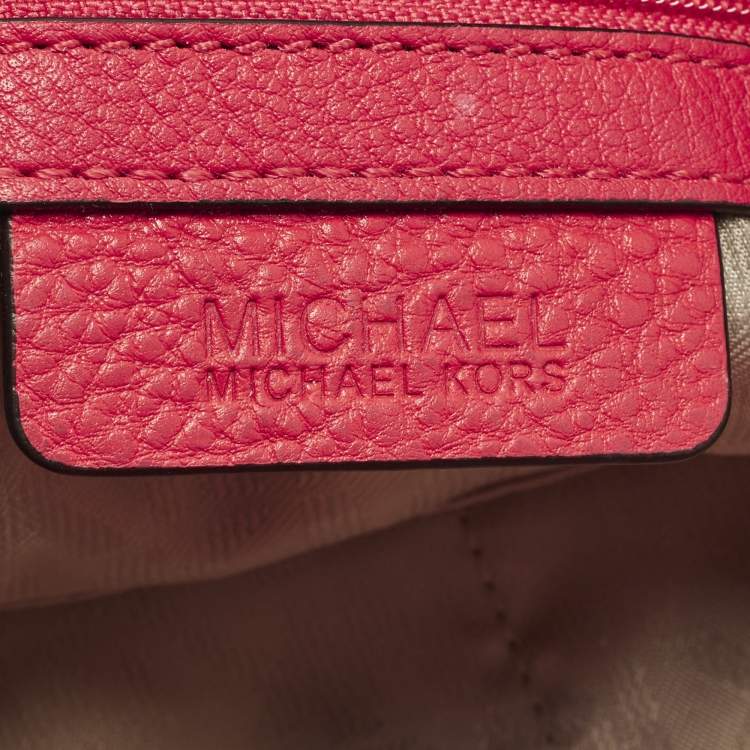 Pre Owned Michael Kors Jet Set Chain Coral Pink Leather Shoulder Bag