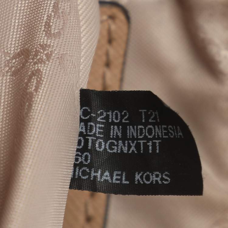 Pre Owned Michael Kors Sullivan Small Beige/Brown Saffiano Leather Tote