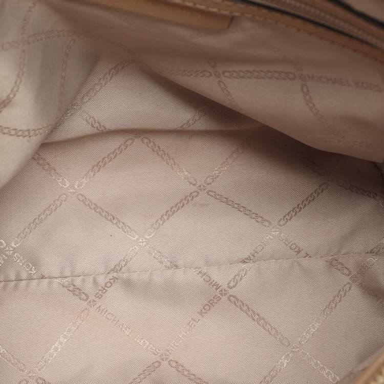 Pre Owned Michael Kors Sullivan Small Beige/Brown Saffiano Leather Tote