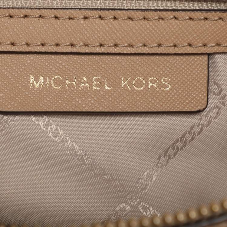 Pre Owned Michael Kors Sullivan Small Beige/Brown Saffiano Leather Tote