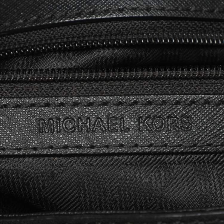 Pre Owned Michael Kors Ava Medium Black Saffiano Leather Top Handle Bag