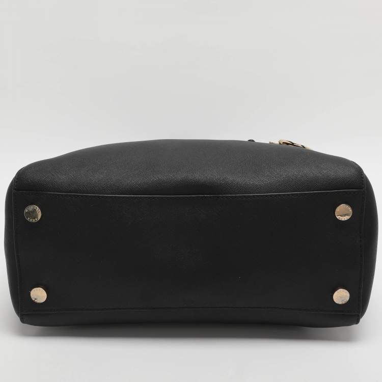 Pre Owned Michael Kors Ciara Black Leather Satchel