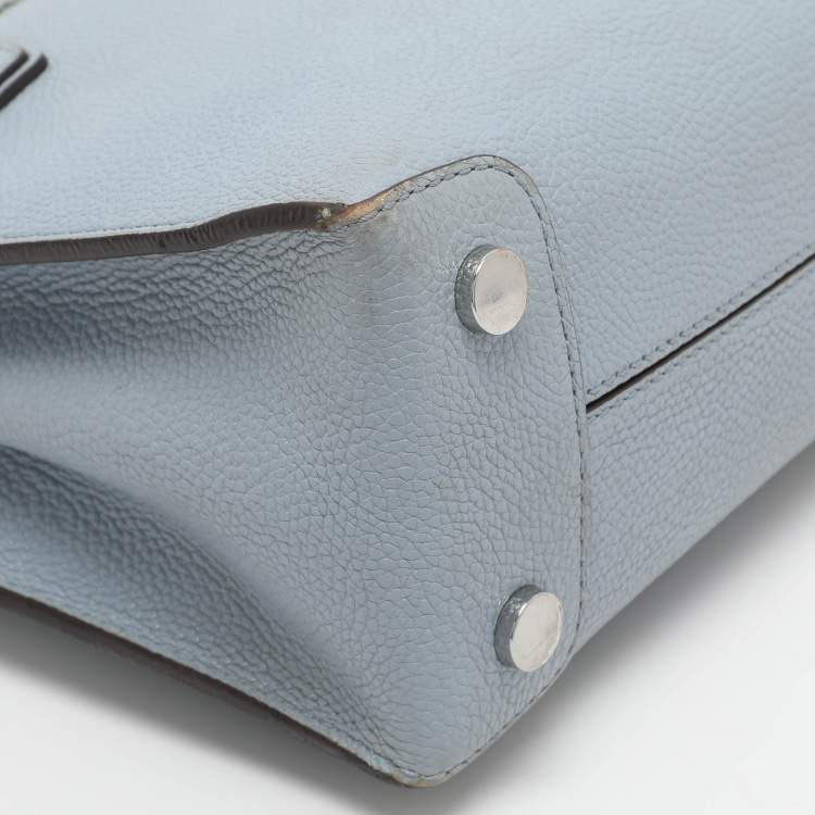 Pre Owned Michael Kors Mercer Small Light Blue Leather Tote