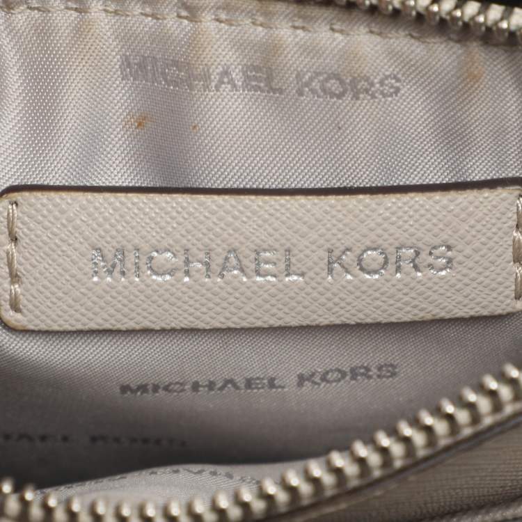 Pre Owned Michael Kors Mercer Small Light Blue Leather Tote