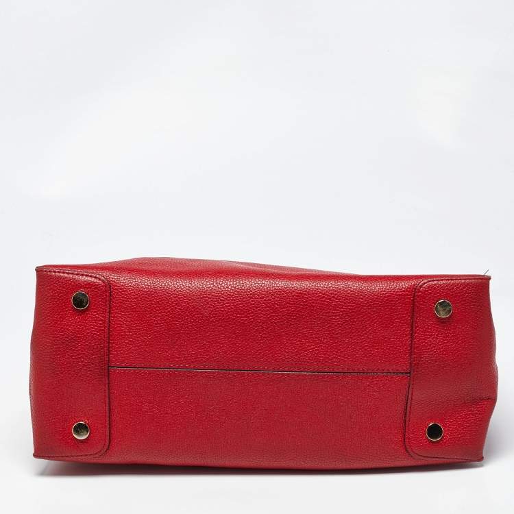 Pre Owned Michael Kors Mercer Red Leather Tote