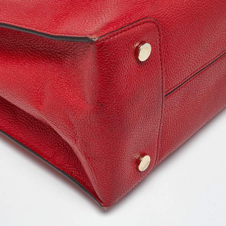 Pre Owned Michael Kors Mercer Red Leather Tote