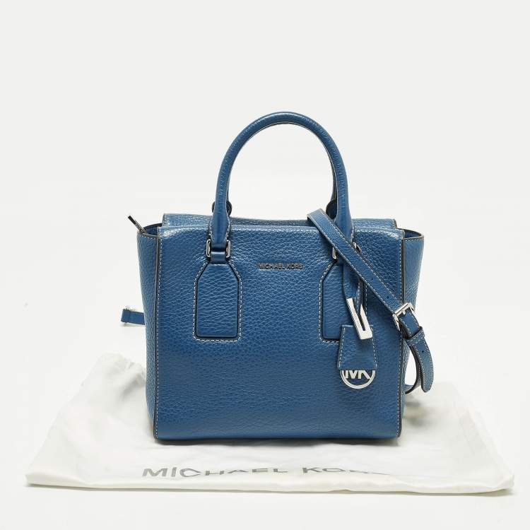 Pre Owned Michael Kors Selby Blue Leather Tote