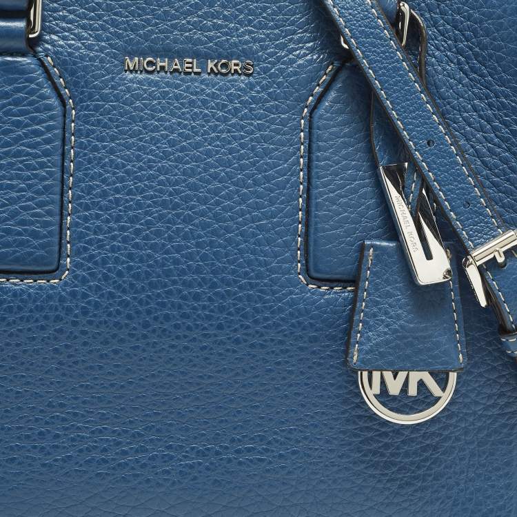 Pre Owned Michael Kors Selby Blue Leather Tote