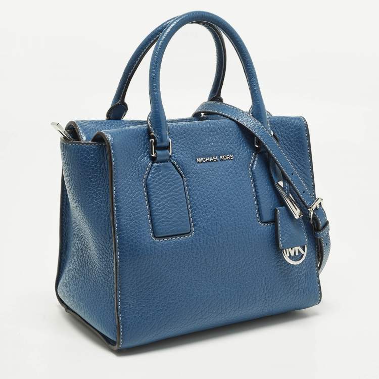 Pre Owned Michael Kors Selby Blue Leather Tote