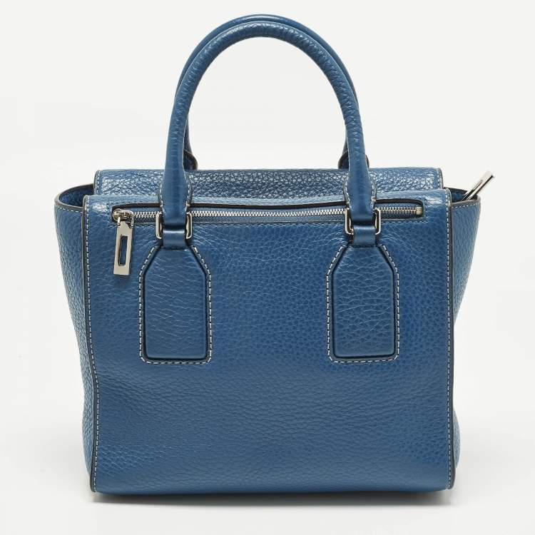 Pre Owned Michael Kors Selby Blue Leather Tote