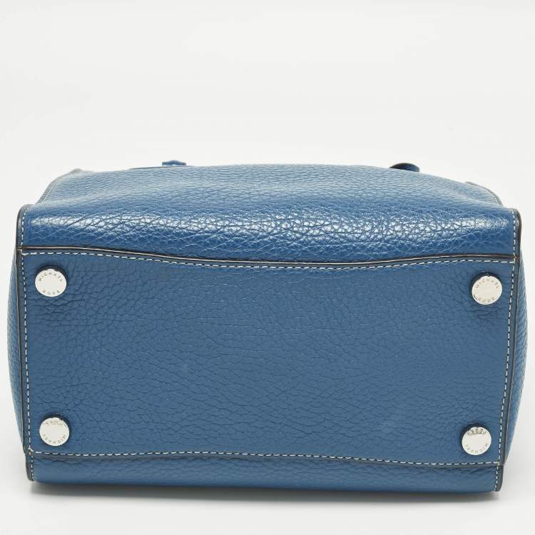 Pre Owned Michael Kors Selby Blue Leather Tote