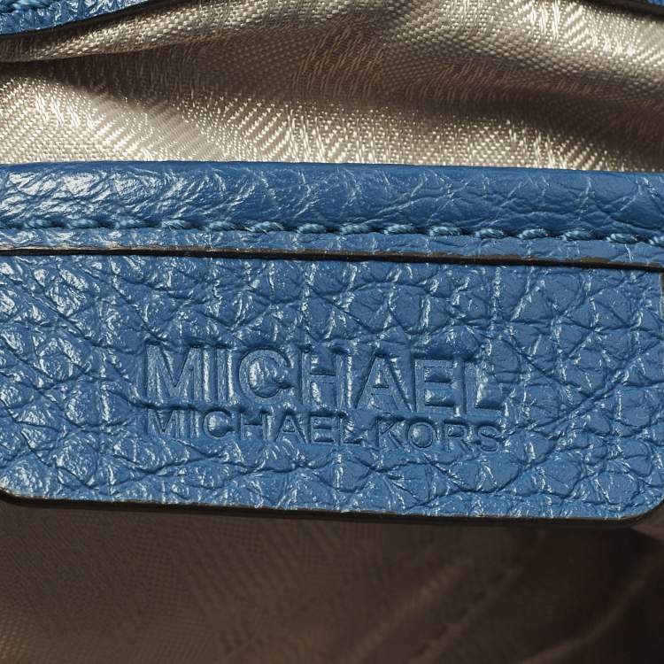 Pre Owned Michael Kors Selby Blue Leather Tote