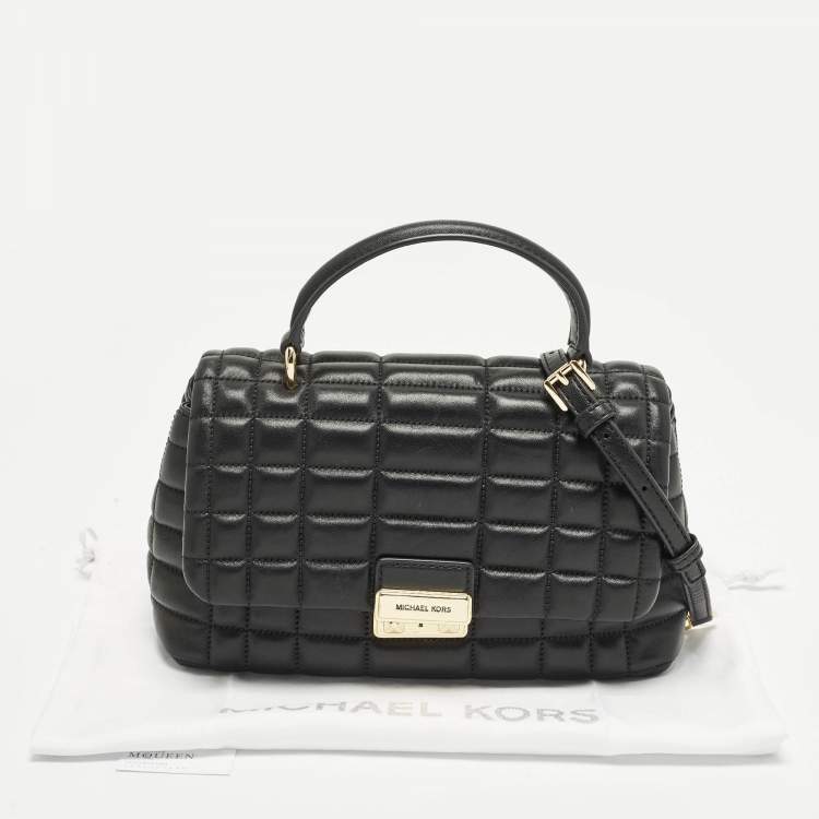Pre Owned Michael Kors Tribeca Black Quilted Leather Shoulder Bag