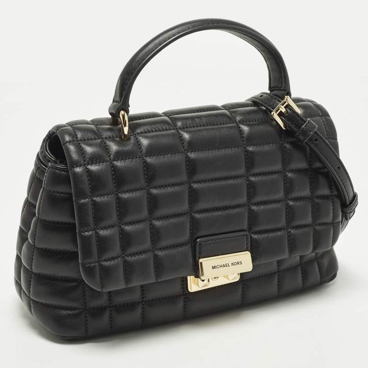 Pre Owned Michael Kors Tribeca Black Quilted Leather Shoulder Bag