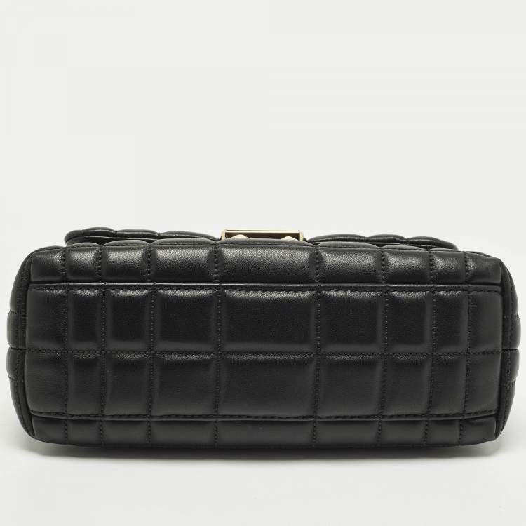 Pre Owned Michael Kors Tribeca Black Quilted Leather Shoulder Bag