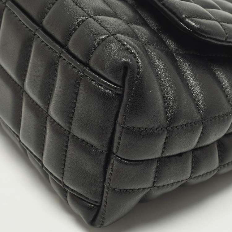 Pre Owned Michael Kors Tribeca Black Quilted Leather Shoulder Bag