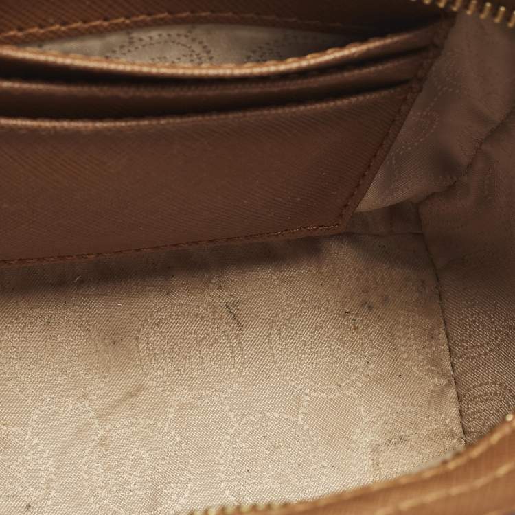 Pre Owned Michael Kors Selma Mini Brown Saffiano Leather Crossbody Bag