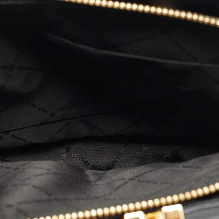 Pre Owned Michael Kors Florence Medium Black Saffiano Leather Satchel