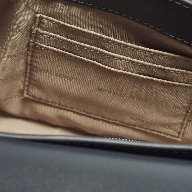 Pre Owned Michael Kors Sloan Editor Navy Blue Leather Shoulder Bag